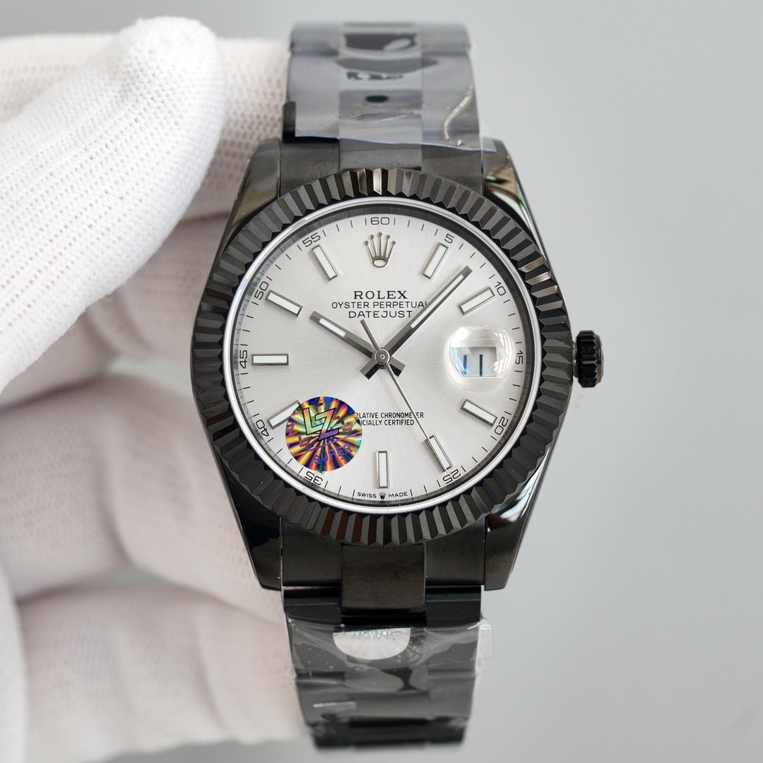 DATEJUST 41MM CUSTOM BLACK PVD WHITE DIAL